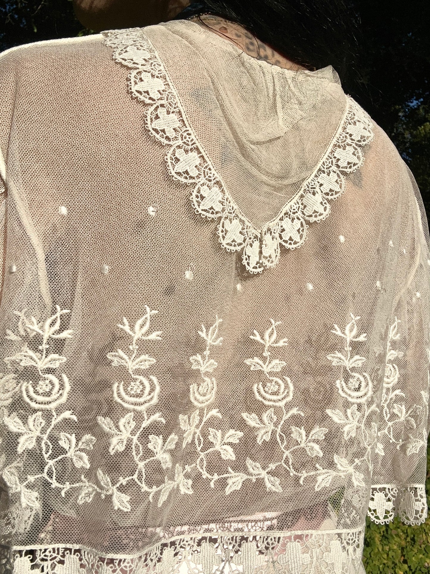 Rare Antique 1914 Edwardian Schiffili Silk Net Bridal Gown/Wedding Dress - Museum Quality