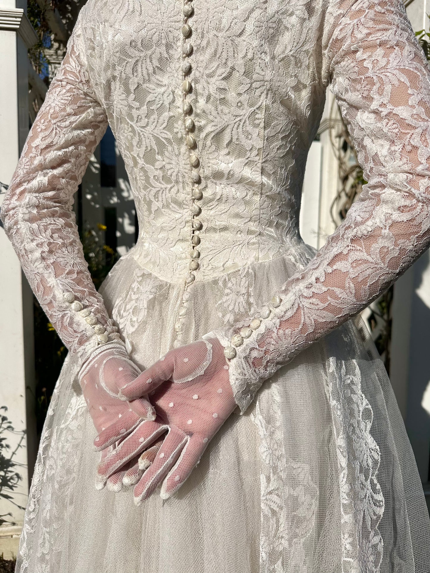 Exquisite Ethereal Antique 1940’s Lace and Tulle Wedding Dress/Bridal Gown XS