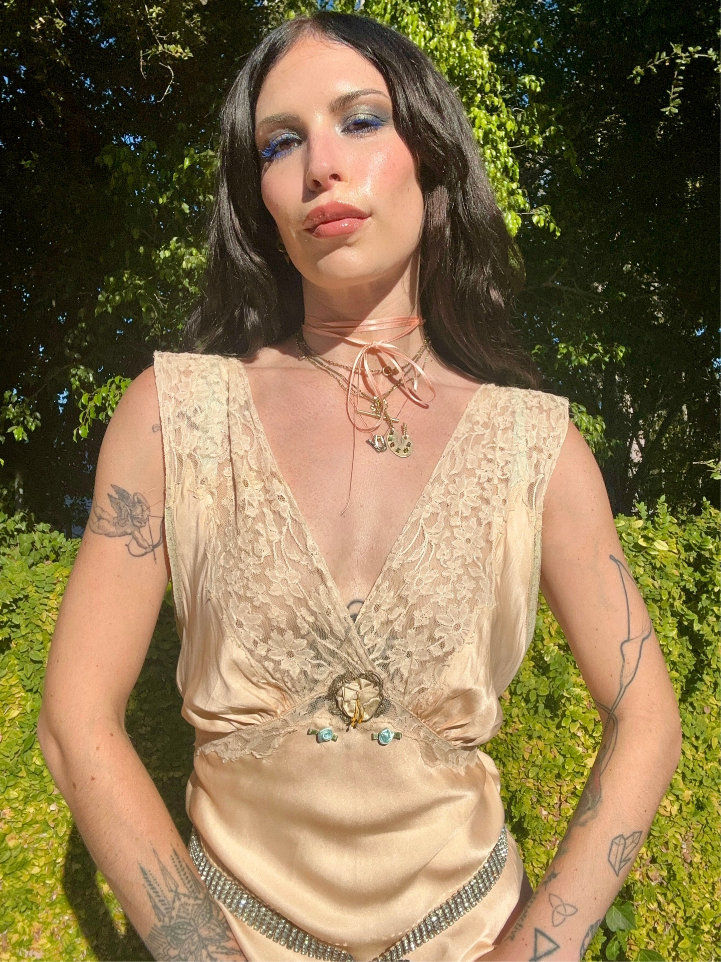 Antique NRA 1930’s Pale Pink Silk and Lace Slip Dress by: Wonder Maid Mutual Garments - One of One