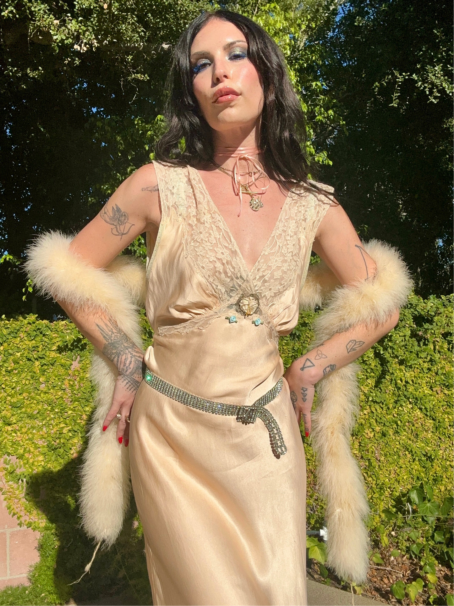 Antique NRA 1930’s Pale Pink Silk and Lace Slip Dress by: Wonder Maid Mutual Garments - One of One