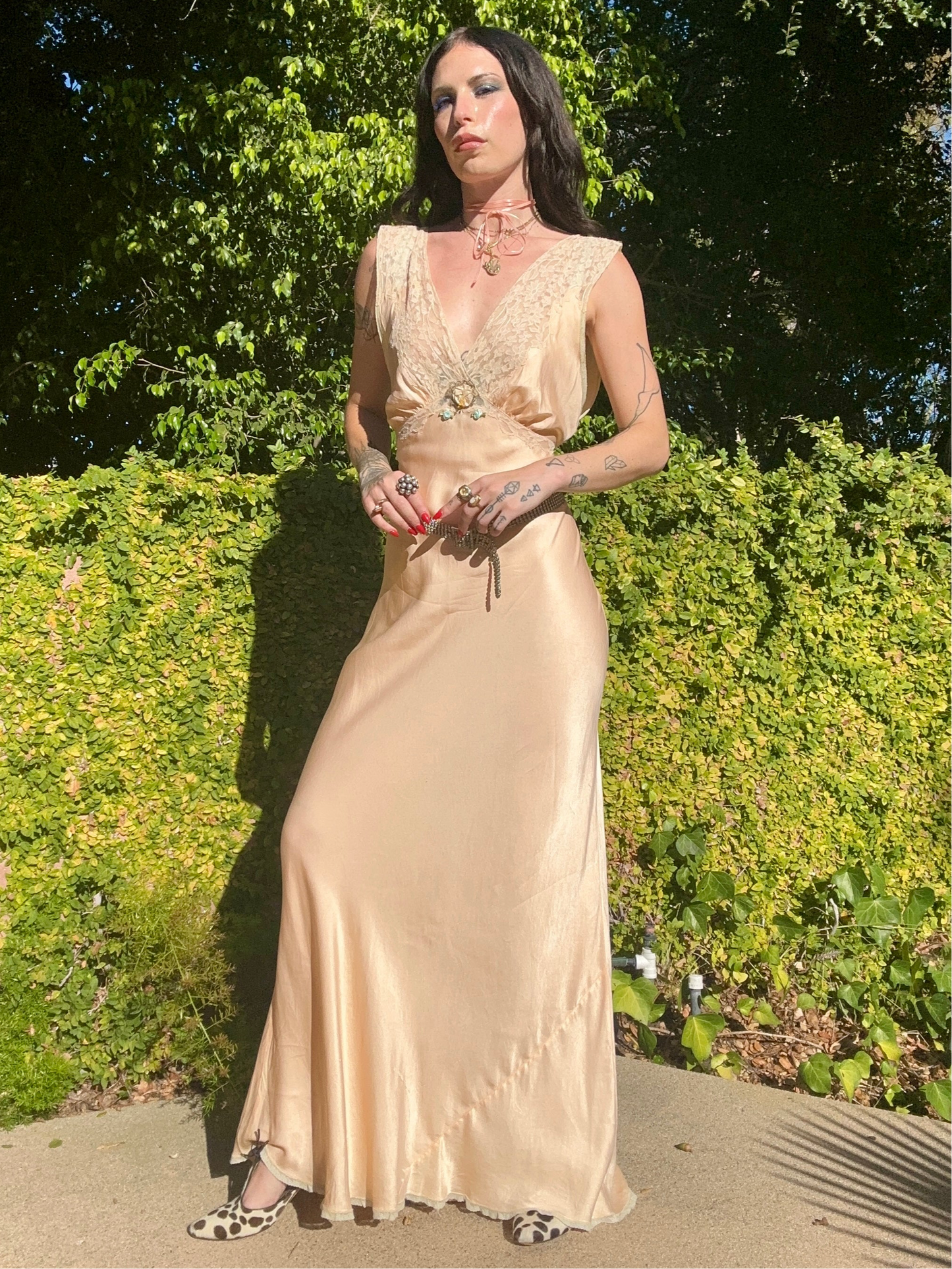 Antique NRA 1930’s Pale Pink Silk and Lace Slip Dress by: Wonder Maid Mutual Garments - One of One