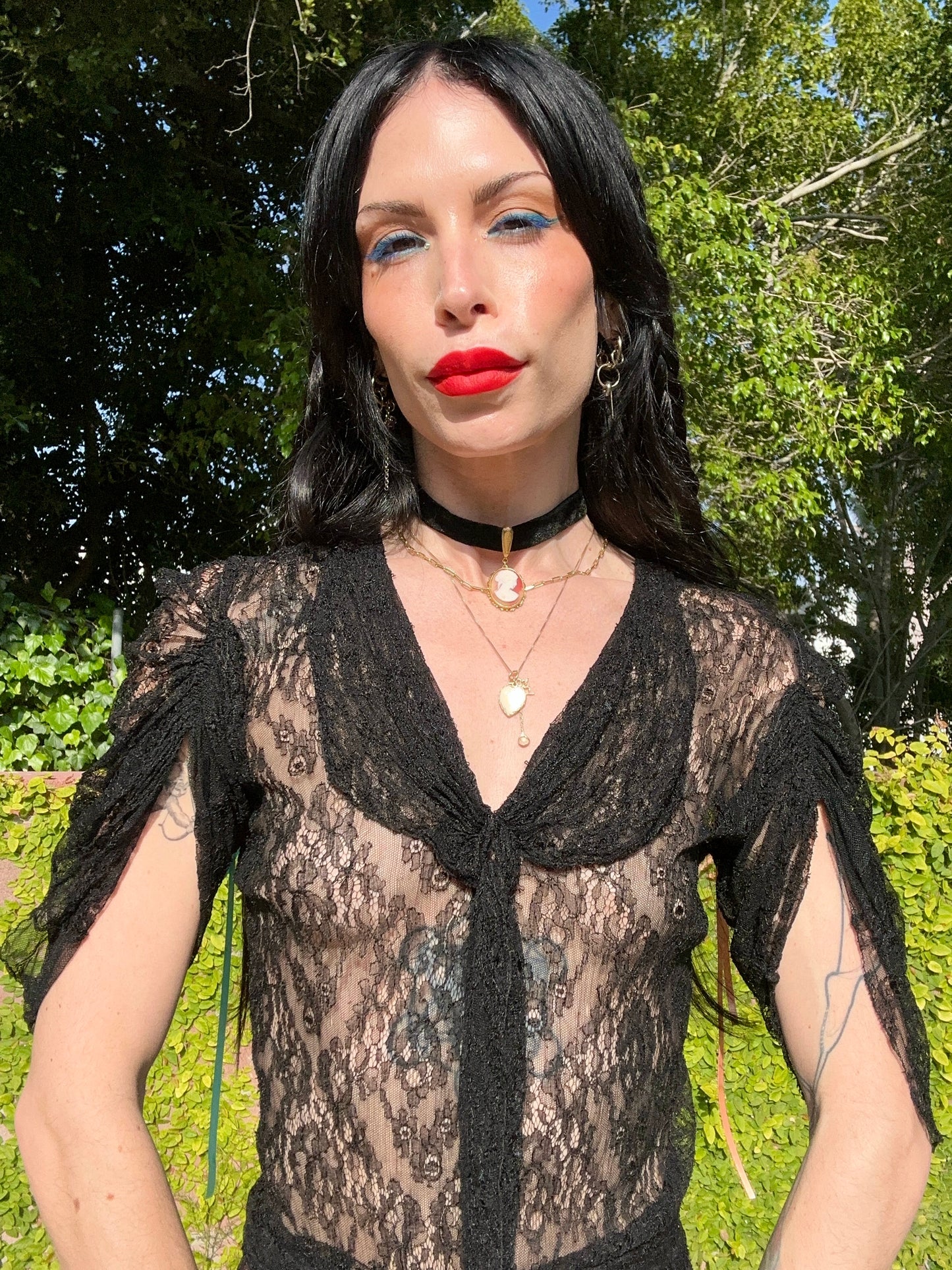 Elegant Hollywood Glam Antique 1930's 3 Piece Lace Dress Set