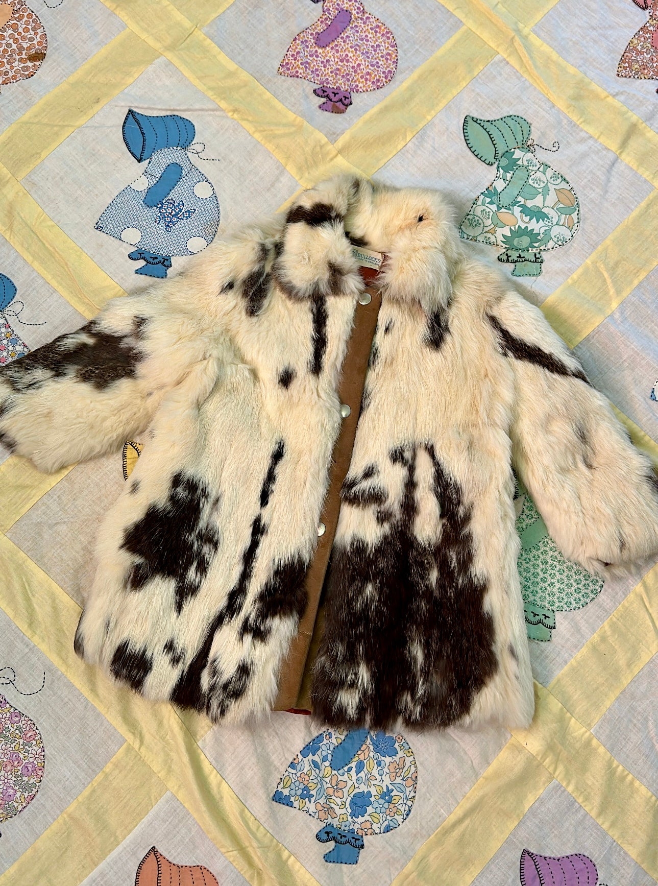 Rare Vintage 1950's Girls Spotted Fur Coat