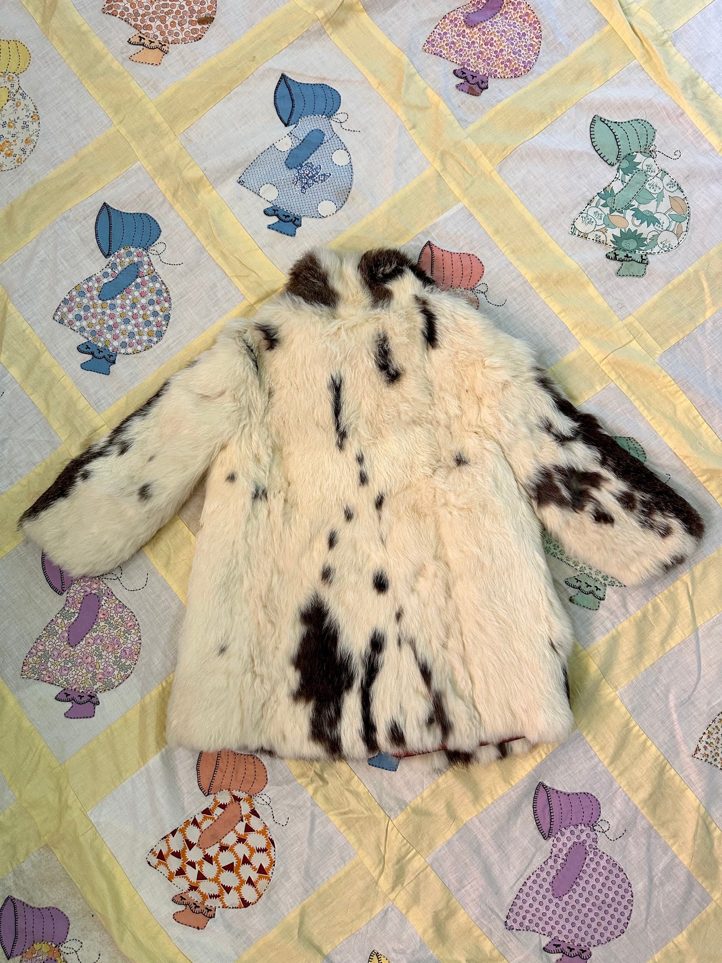 Rare Vintage 1950's Girls Spotted Fur Coat