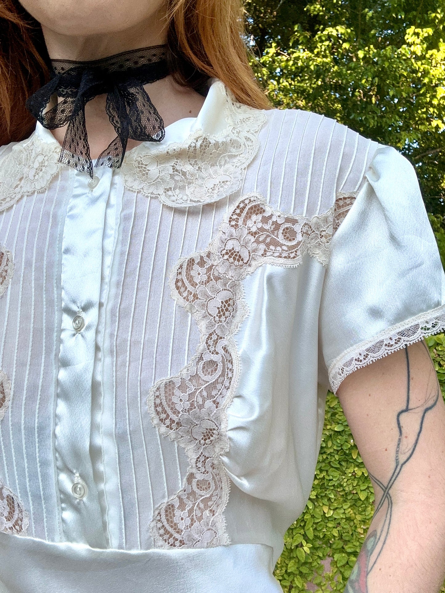 Vintage 1970's Christian Dior Bridal Slip Dress with Lace Inserts XS-L