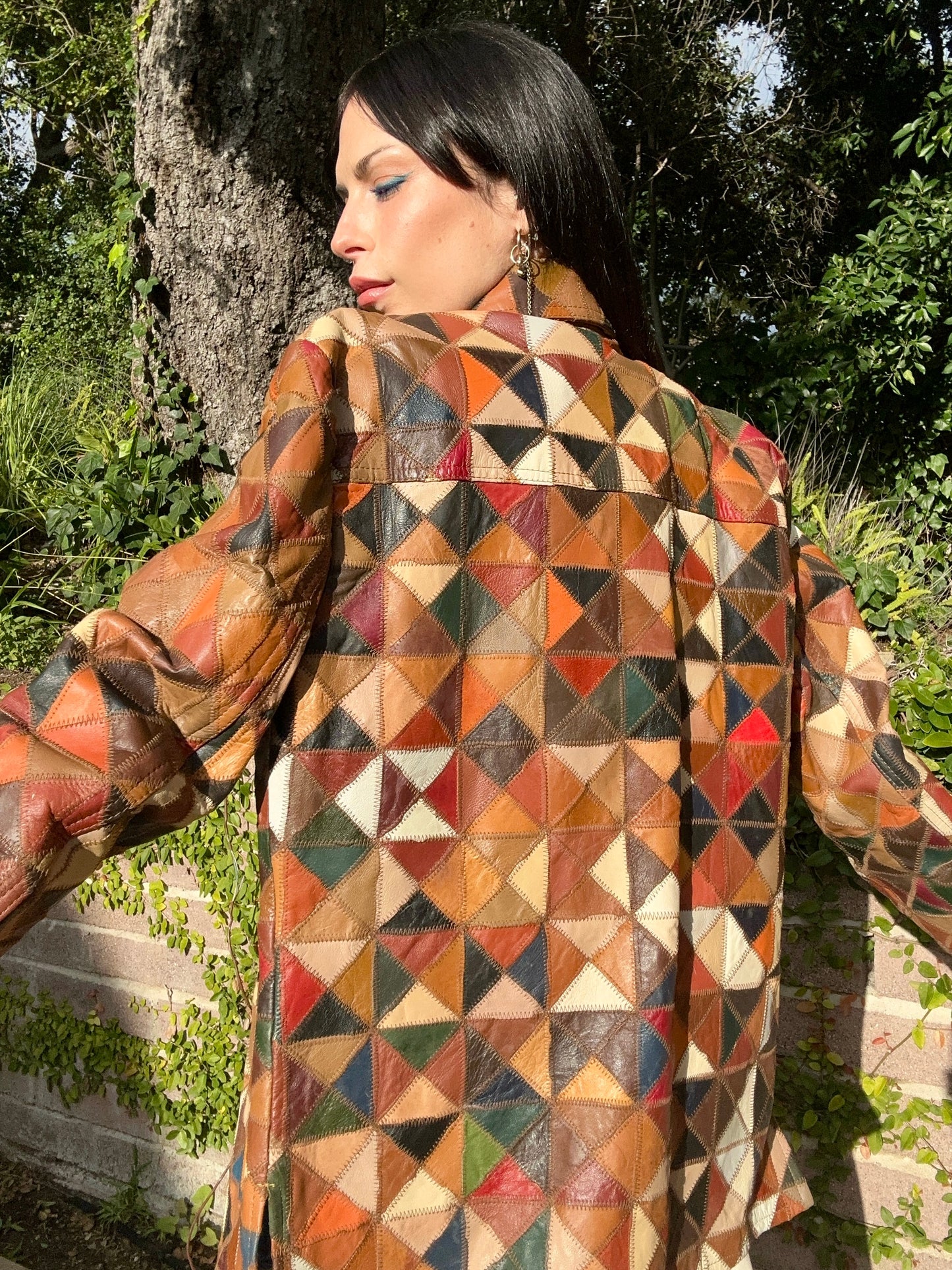 Rare Vintage 1970's Leather Quilted Patchwork Jacket - By: Field and Stream Gordon & Fergusun