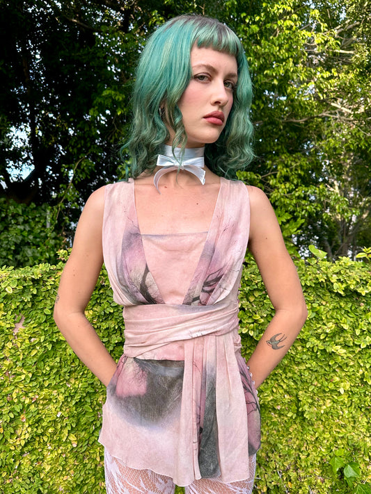 Vintage 2000's John Galliano Silk Chiffon Blouse - Iconic Collectors Piece