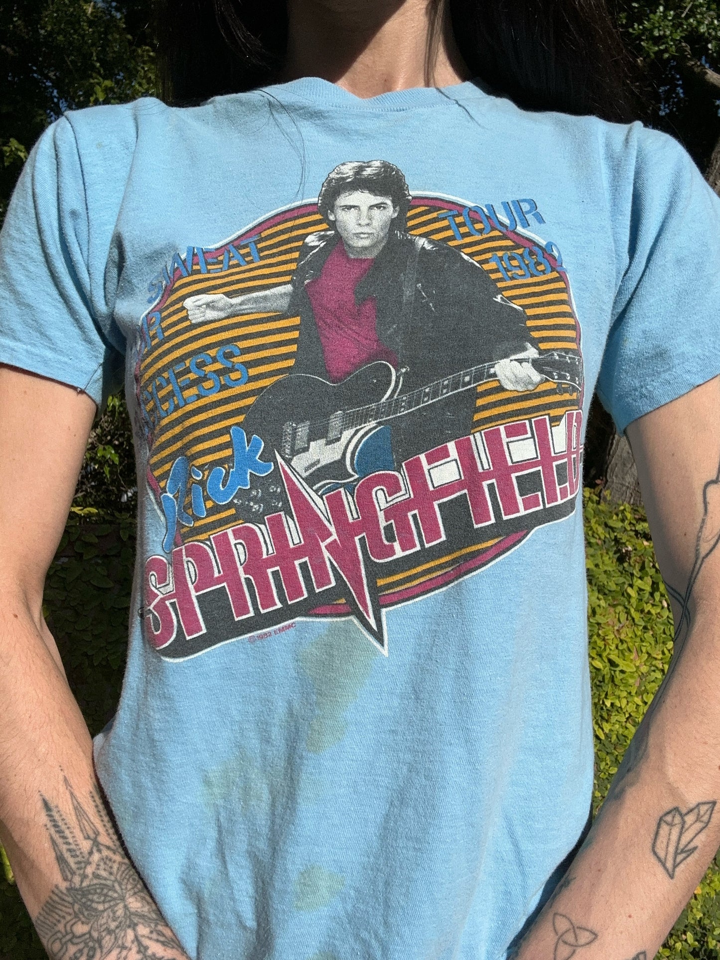 Rare Vintage Rick Springfield T Shirt, 1982, Single Stitch