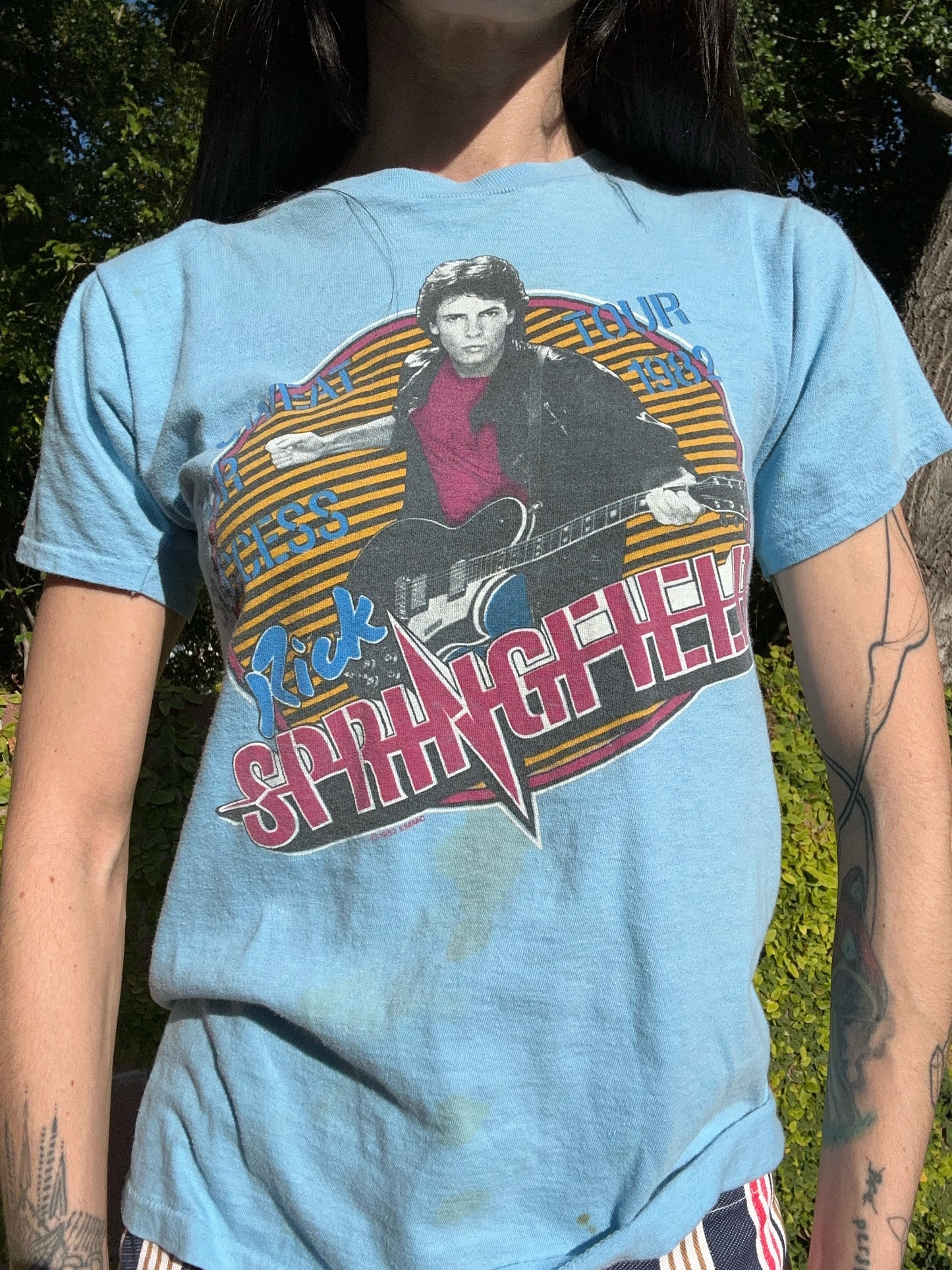 Rare Vintage Rick Springfield T Shirt, 1982, Single Stitch