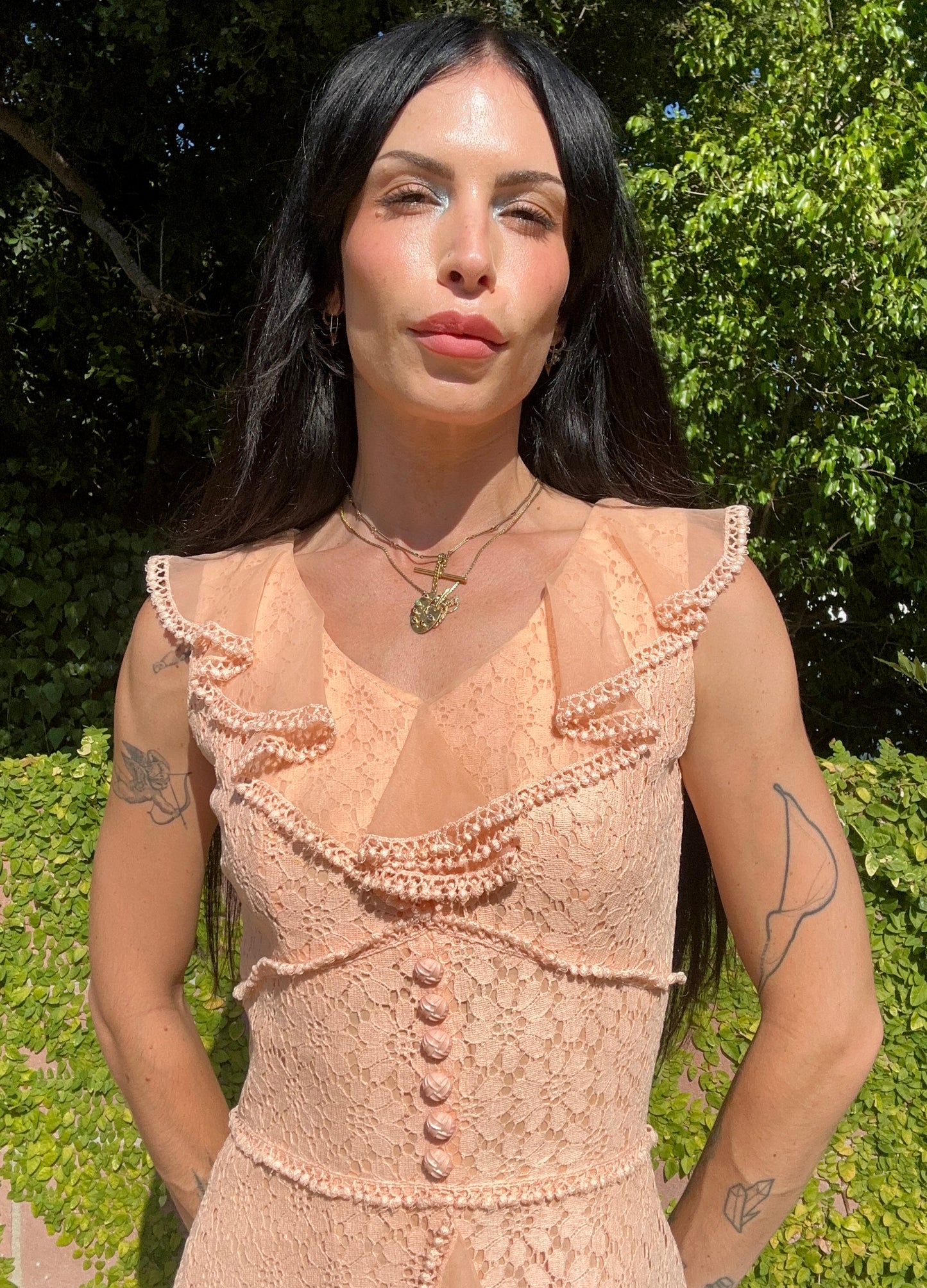 Vintage 1960's Baby Doll Lace Dress, By: Mr. A. W. / New York - Los Angeles