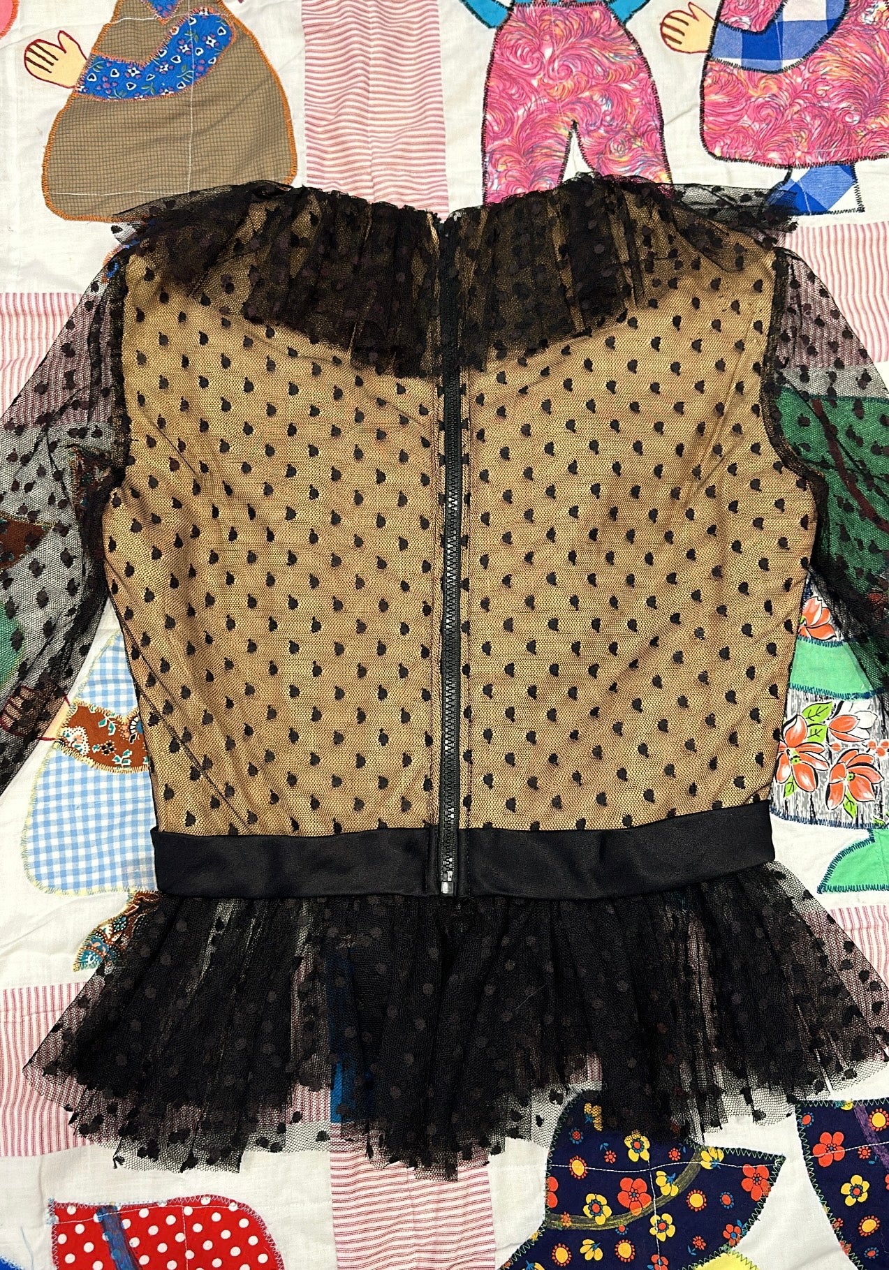 Vintage 1950's Black Lace Blouse By Huey Waltzer for Mannequin