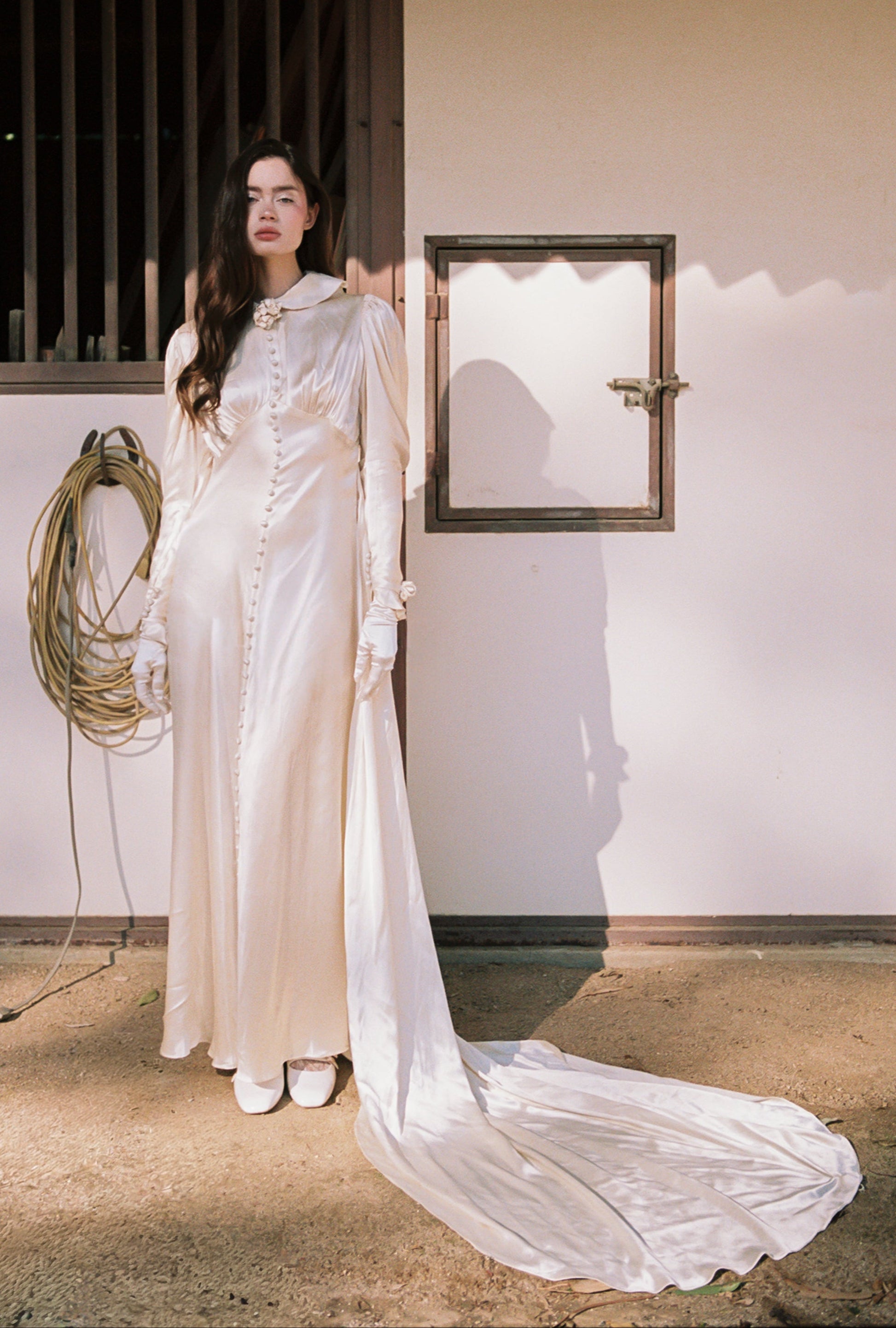Timeless Antique 1930's Warm Ivory Liquid Satin Silk Charmeuse Wedding sacredgardenvintage Timeless Antique 1930's Warm Ivory Liquid Satin Silk Charmeuse Wedding sacredgardenvintage