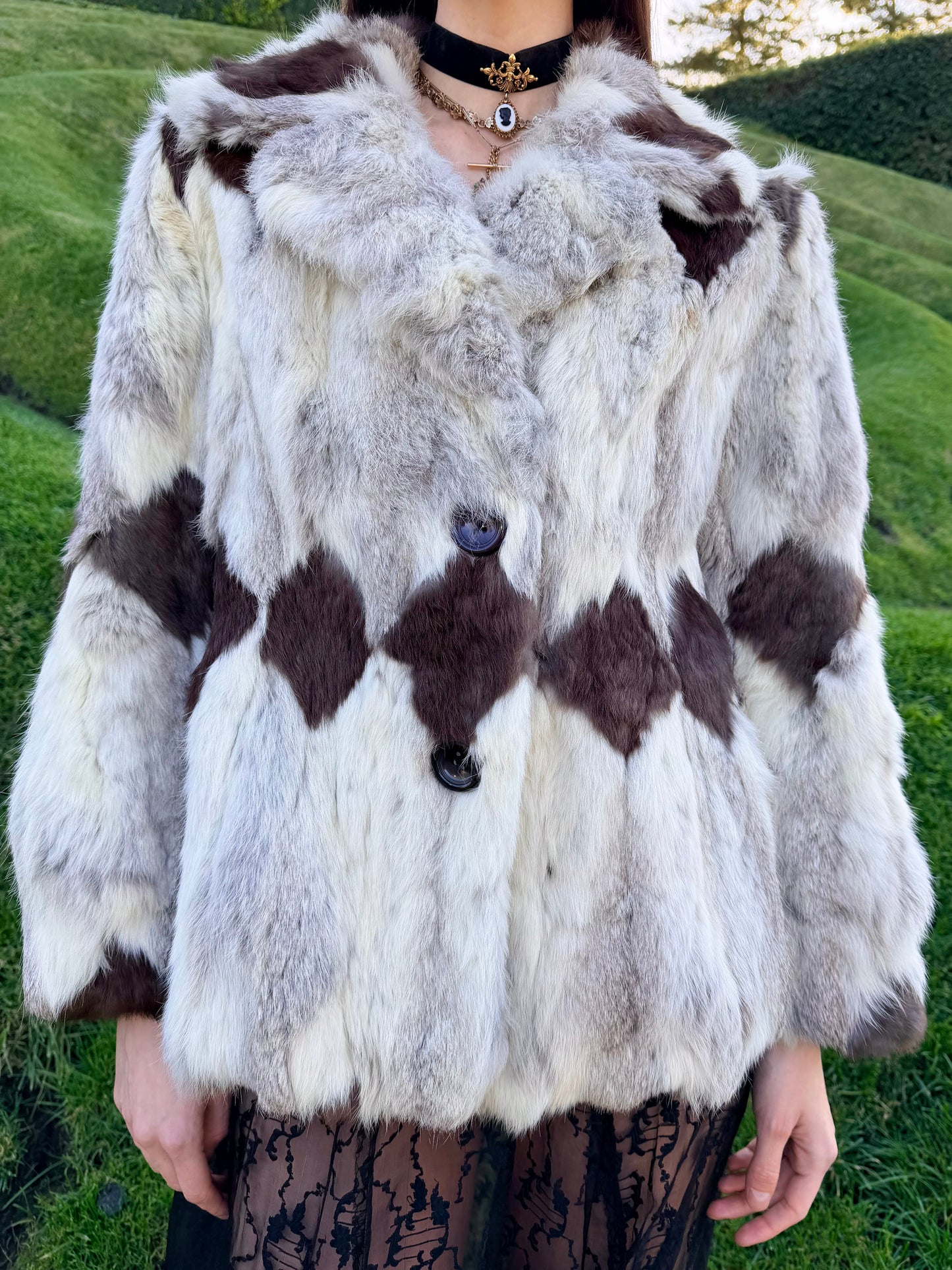 Rare Timeless Vintage 1970’s Patchwork Fur Coat Designed By: Odyssey - Made in Hong Kong