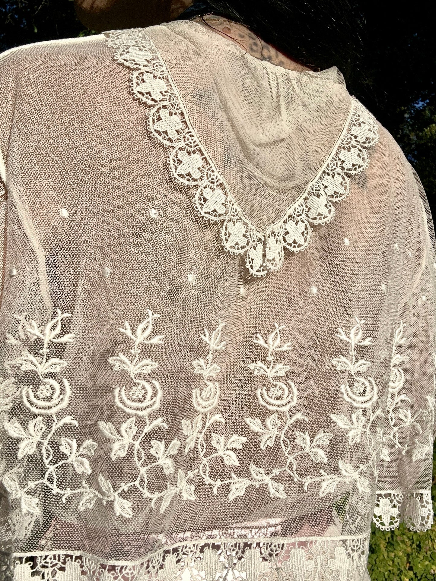 Rare Antique 1914 Edwardian Schiffili Silk Net Bridal Gown/Wedding Dress - Museum Quality