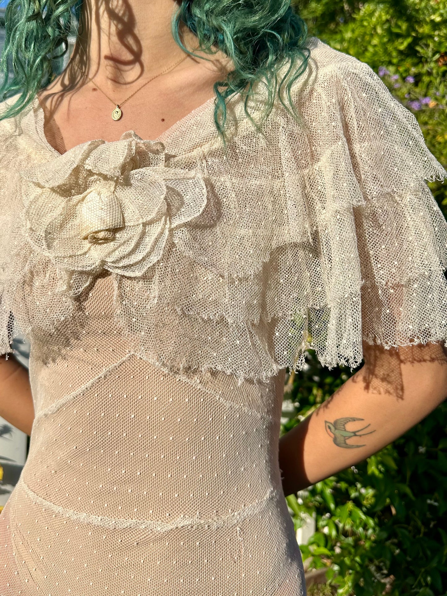 Rare One-of-a-Kind Ethereal 1930's 3-Piece Swiss Dot Bridal Gown/Wedding Dress