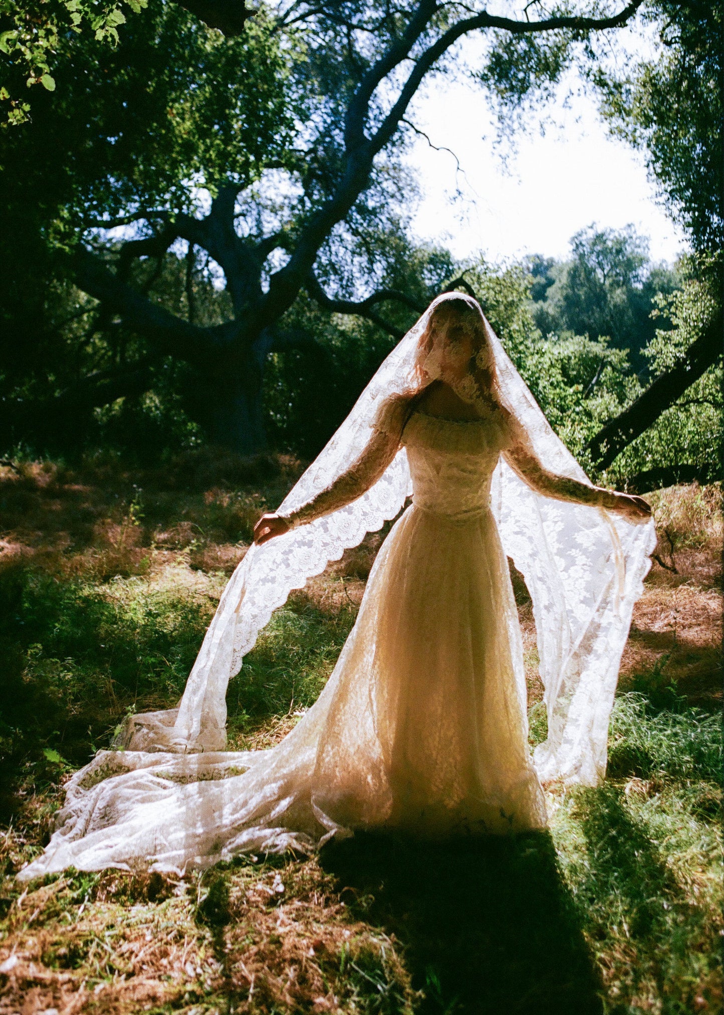 Heavenly Antique 1940’s Ivory Lace Dress with a Cathedral Train By: Maurer Originals - For Brielle