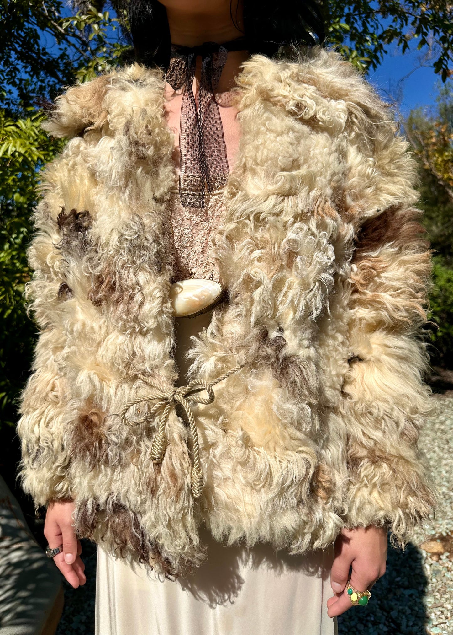 Stunning Vintage 1970’s Mongolian Curly Lamb Fur Coat Jacket By: Jacques Saint Laurent
