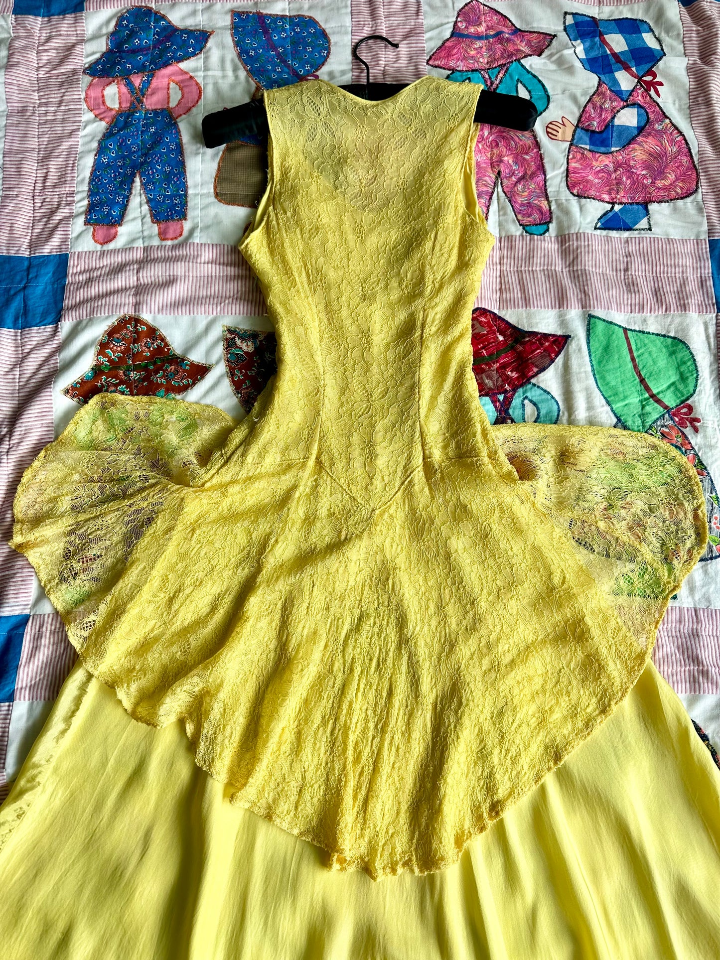 Vintage 1940’s Taffeta and Lace Day Dress Set with a 1960’s Vicky Vaughn  Crop Top/Jacket