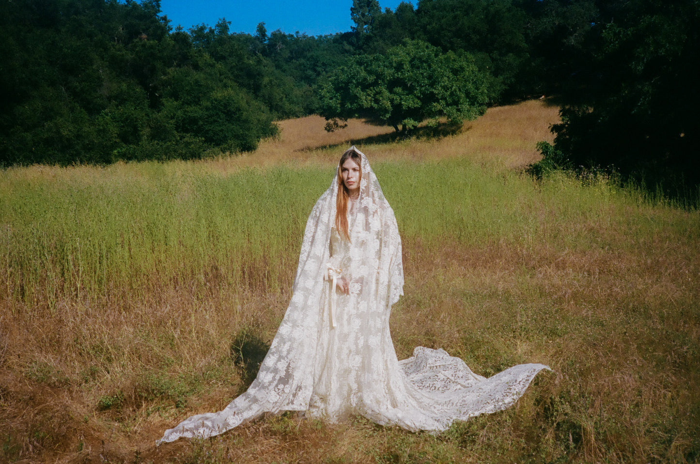 Heavenly Antique 1940’s Ivory Lace Dress with a Cathedral Train By: Maurer Originals - For Brielle