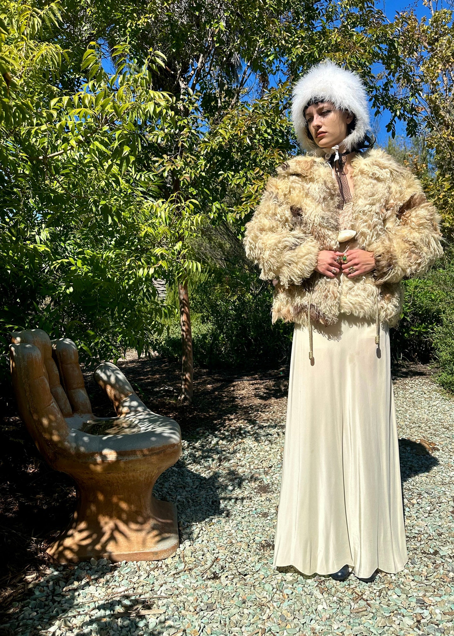 Stunning Vintage 1970’s Mongolian Curly Lamb Fur Coat Jacket By: Jacques Saint Laurent