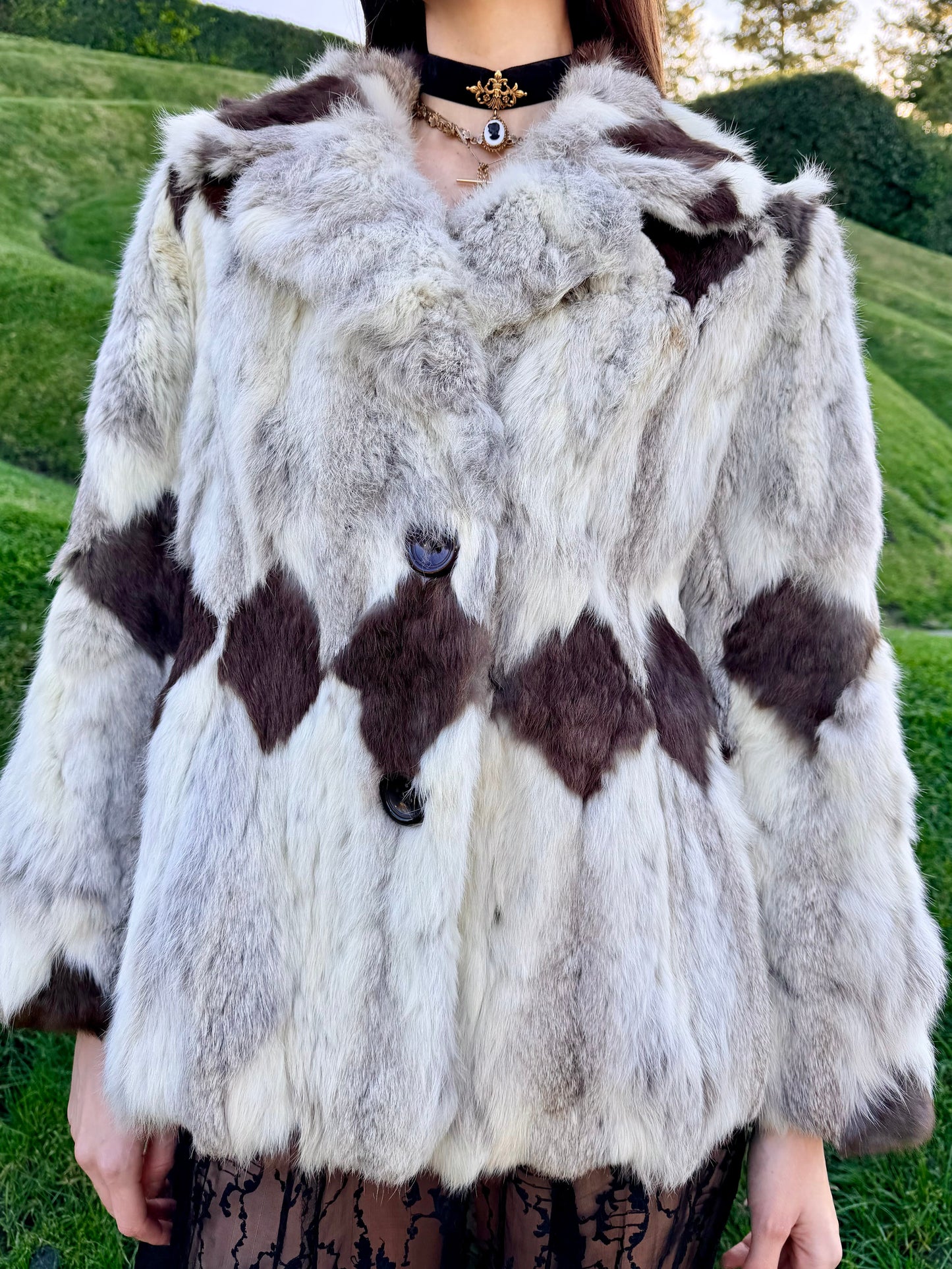 Rare Timeless Vintage 1970’s Patchwork Fur Coat Designed By: Odyssey - Made in Hong Kong