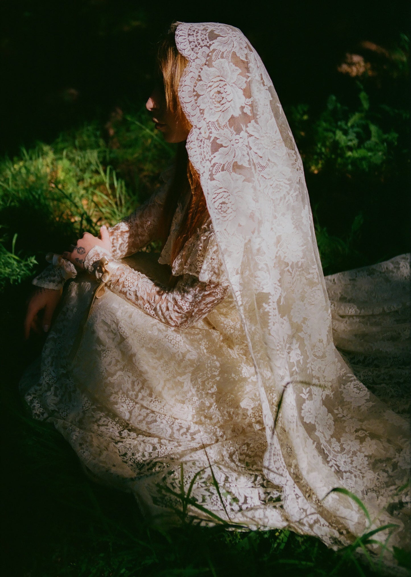 Heavenly Antique 1940’s Ivory Lace Dress with a Cathedral Train By: Maurer Originals - For Brielle