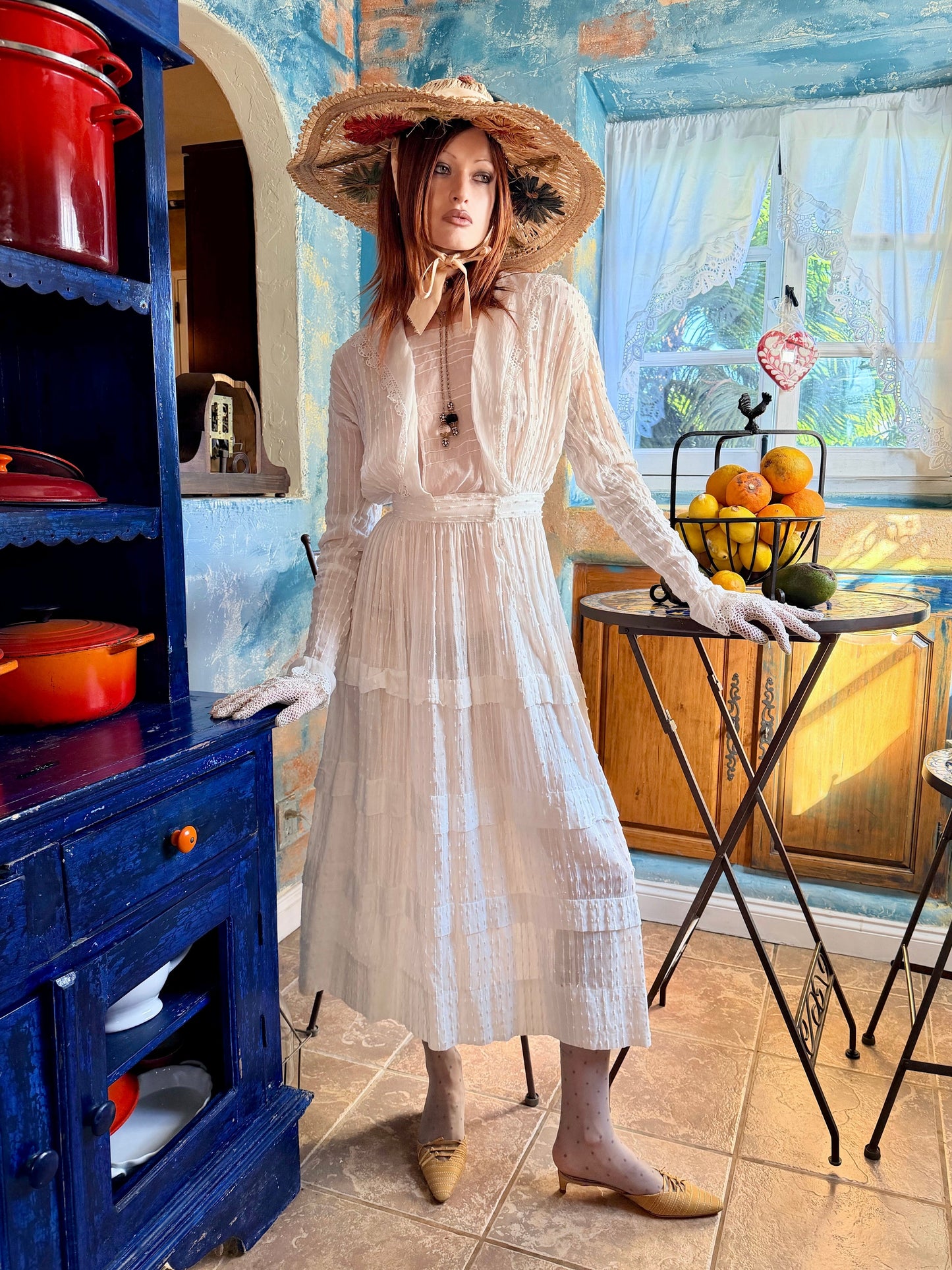 Vintage Prada Mustard Yellow Mules with Darling Bow Details Sz 7.5