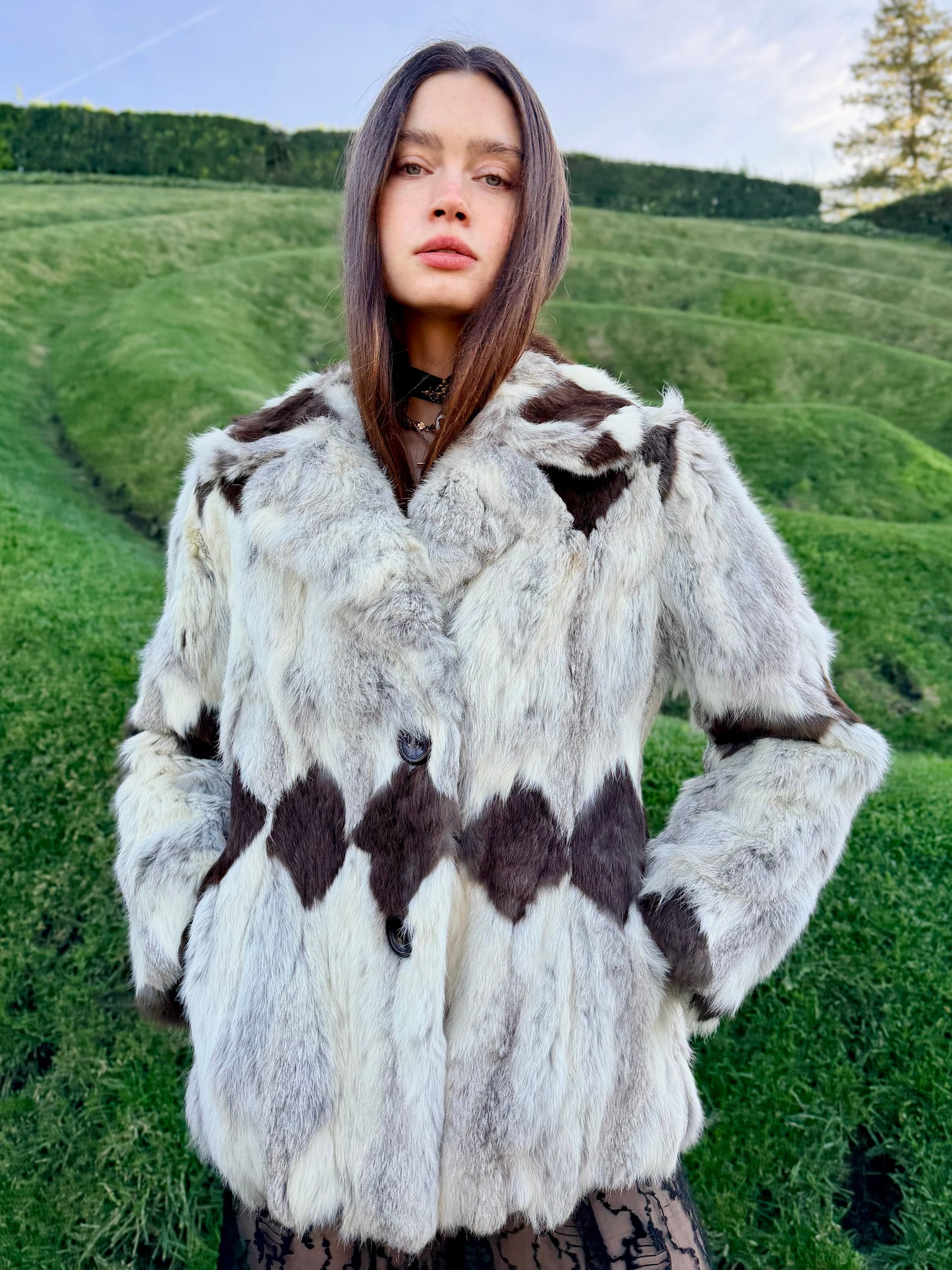 Rare Timeless Vintage 1970’s Patchwork Fur Coat Designed By: Odyssey - Made in Hong Kong