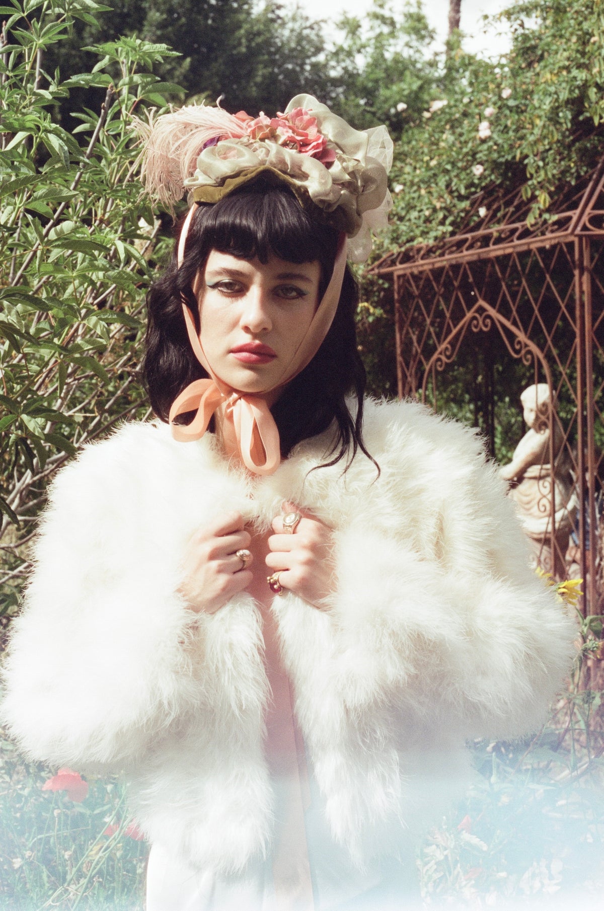 Heavenly Vintage 1970’s Marabou Feather Coat Jacket in Ivory