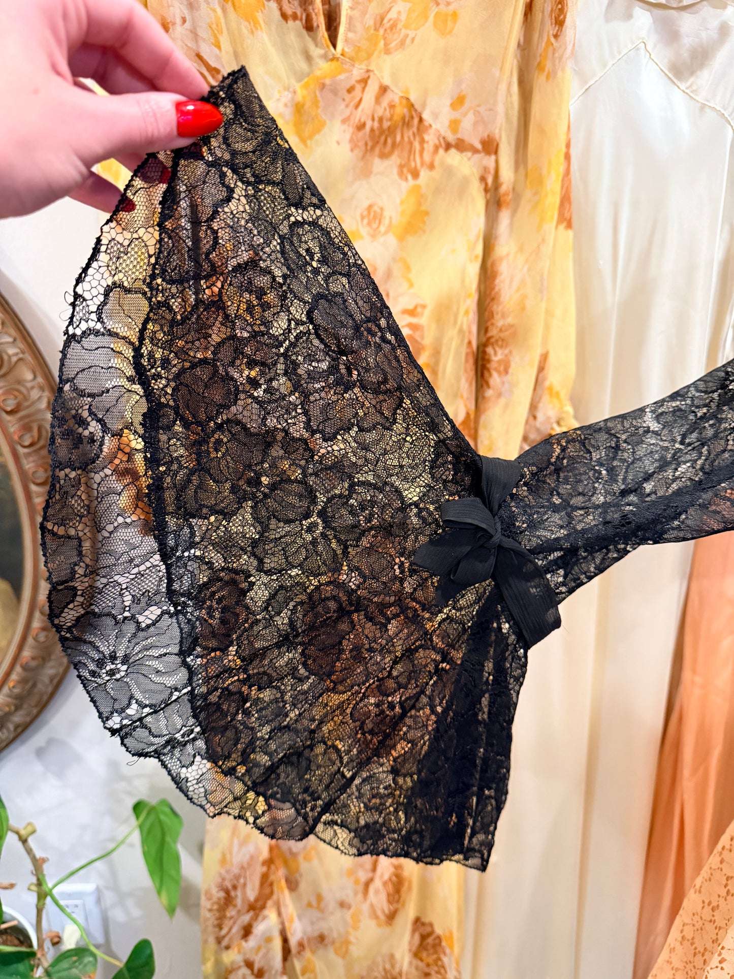 Antique 1930’s lace cardigan made from made from 100% cotton, and contains bell sleeve (Reserved for Rosy)