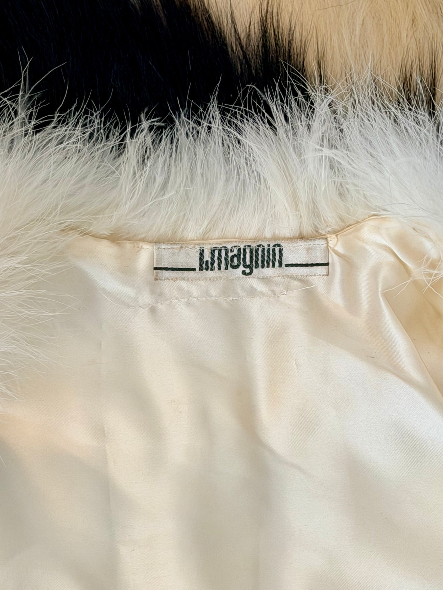 Glamorous I. Magnin Vintage 1980's Alabaster Bridal Marabou Bolero Jacket