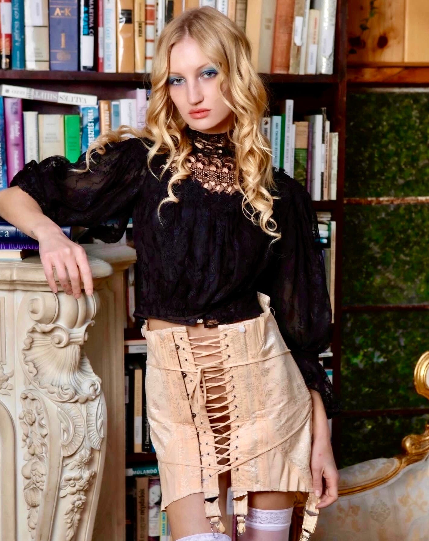 Rare Antique 1890’s Victorian Black Widow Mourning Blouse with Intricate Lace Details - Museum Quality