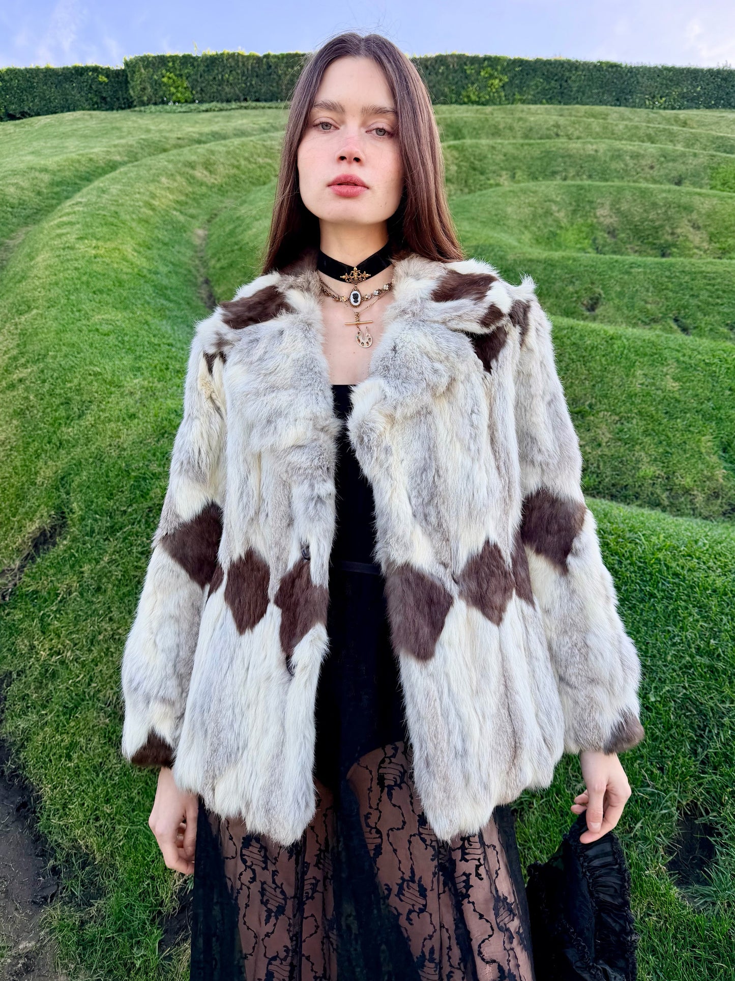 Rare Timeless Vintage 1970’s Patchwork Fur Coat Designed By: Odyssey - Made in Hong Kong