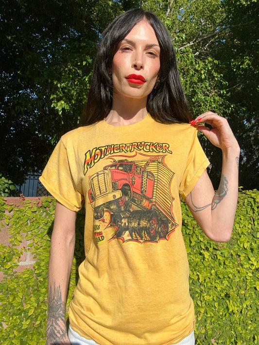 Vintage 1970's Mothertrucker T Shirt - Single Stitch