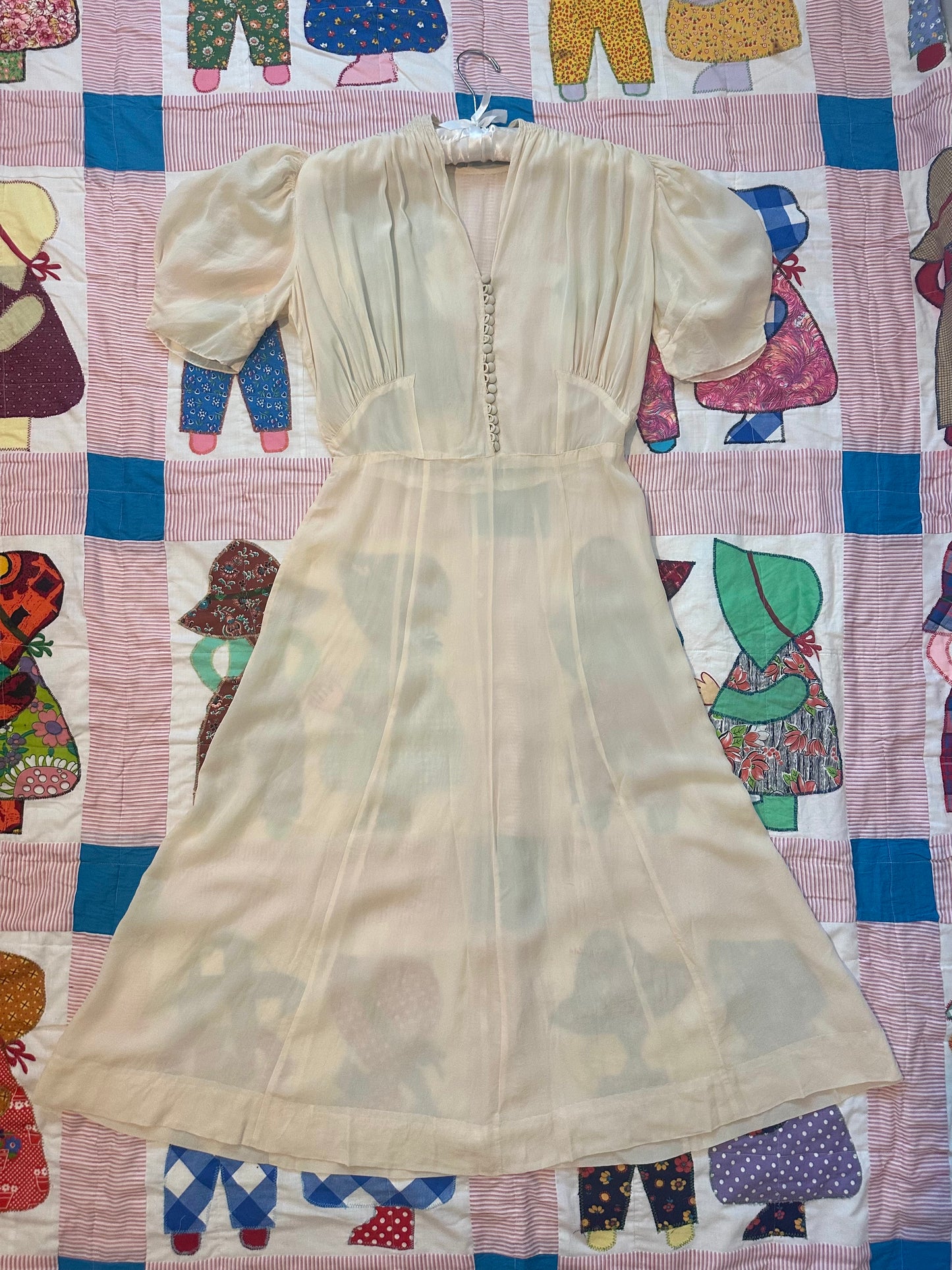 Rare One-of-a-Kind Ethereal 1930's 3-Piece Swiss Dot Bridal Gown/Wedding Dress
