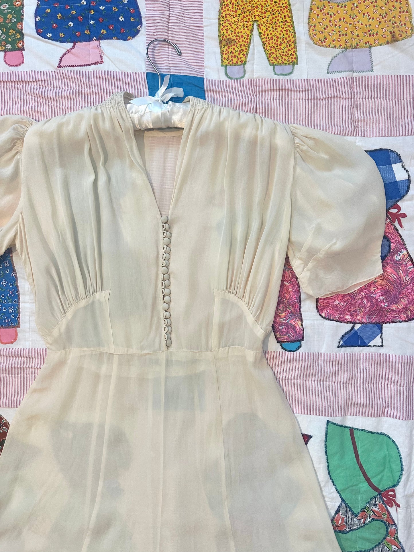 Rare One-of-a-Kind Ethereal 1930's 3-Piece Swiss Dot Bridal Gown/Wedding Dress